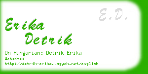 erika detrik business card